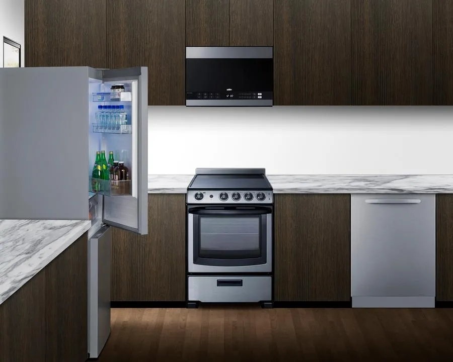 Summit FFBF124SS 24 Wide Bottom Mount Refrigerator-Freezer