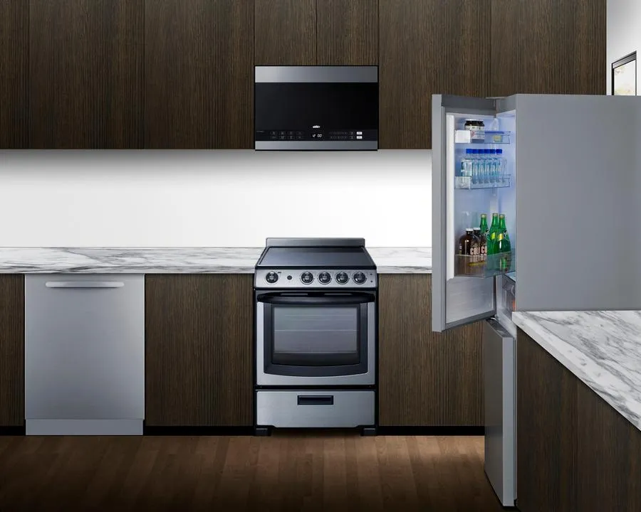 Summit FFBF124SSLHD 24 Wide Bottom Mount Refrigerator-Freezer