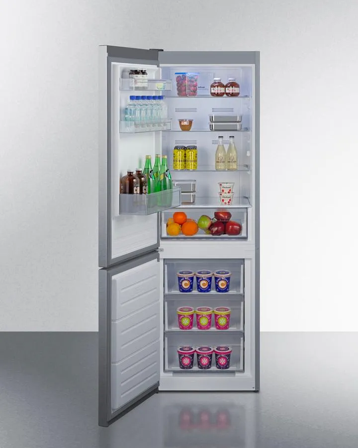 Summit FFBF124SSLHD 24 Wide Bottom Mount Refrigerator-Freezer