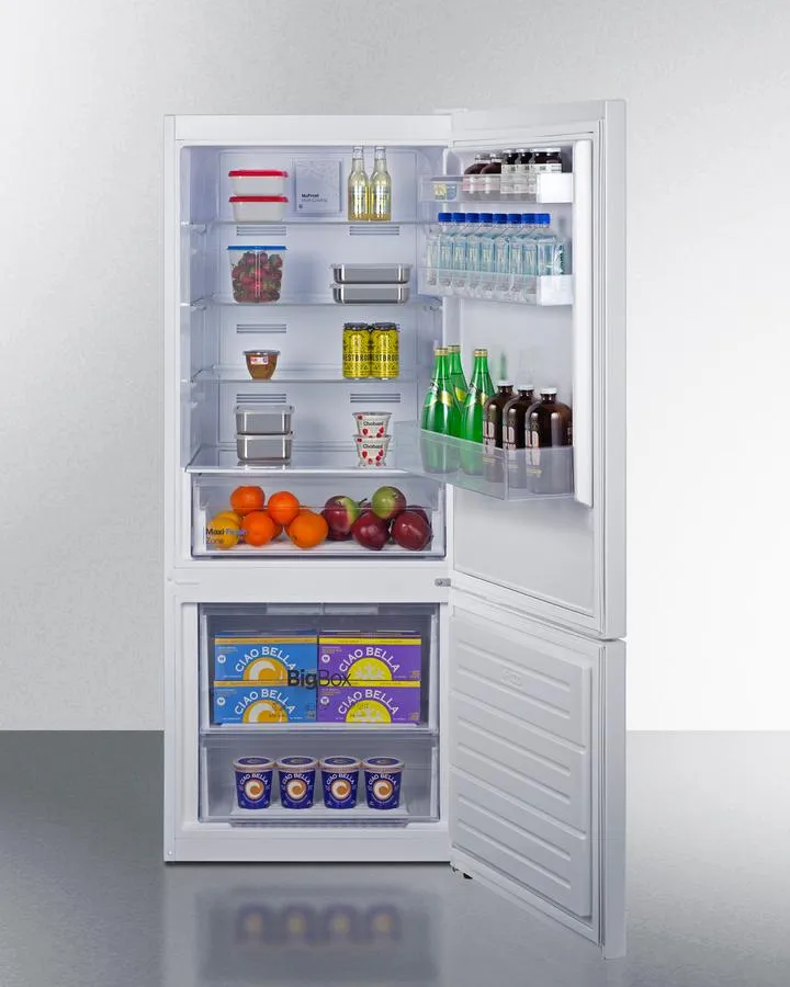 Summit FFBF151W 28 Wide Bottom Mount Refrigerator-Freezer