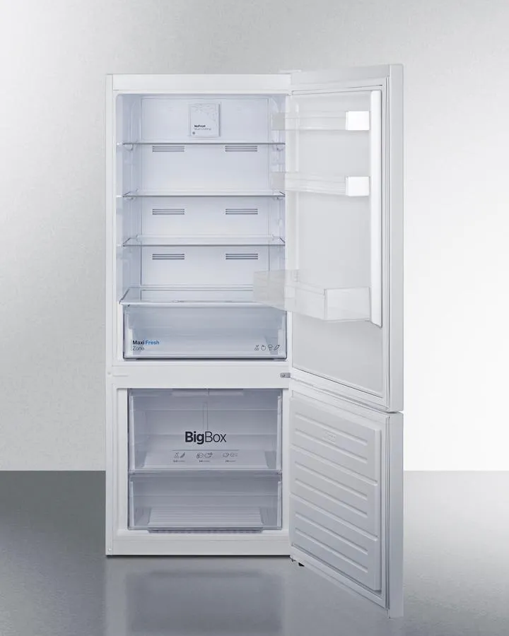 Summit FFBF151W 28 Wide Bottom Mount Refrigerator-Freezer