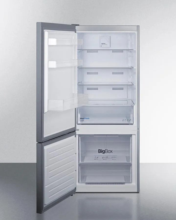 Summit FFBF154SSLHD 28 Wide Bottom Mount Refrigerator-Freezer