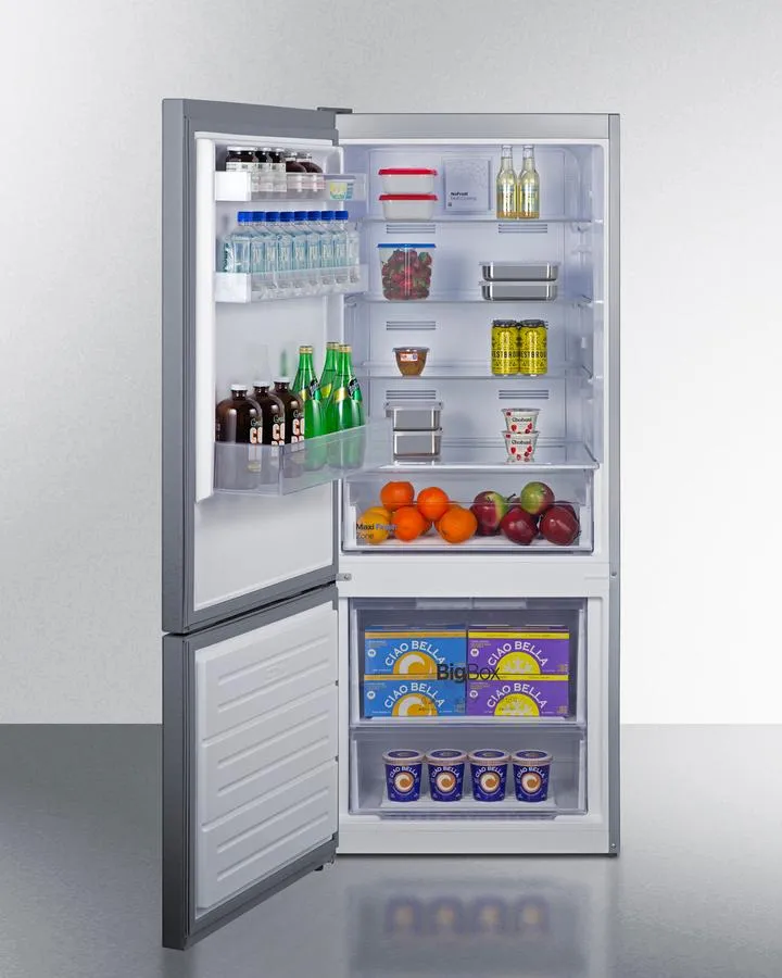 Summit FFBF154SSLHD 28 Wide Bottom Mount Refrigerator-Freezer