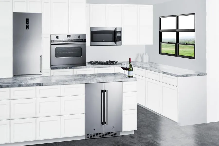 Summit FFRF24SSCSS 24 Wide Built-In Refrigerator-Freezer