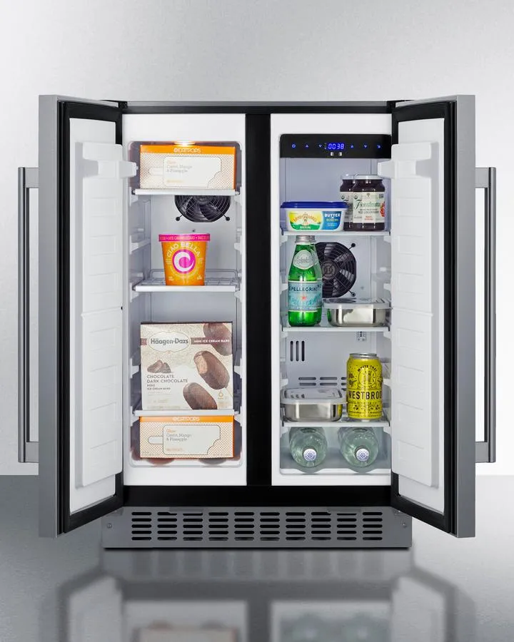 Summit FFRF24SSCSS 24 Wide Built-In Refrigerator-Freezer