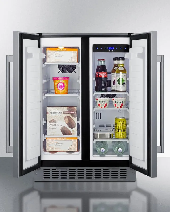 Summit FFRF24SSCSS 24 Wide Built-In Refrigerator-Freezer