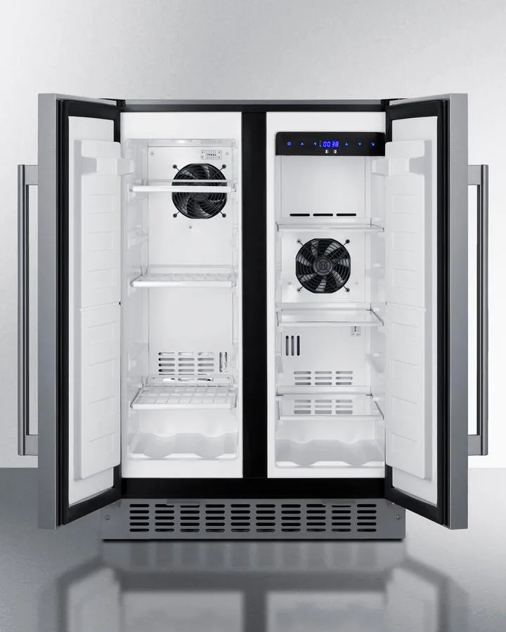 Summit FFRF24SSCSS 24 Wide Built-In Refrigerator-Freezer