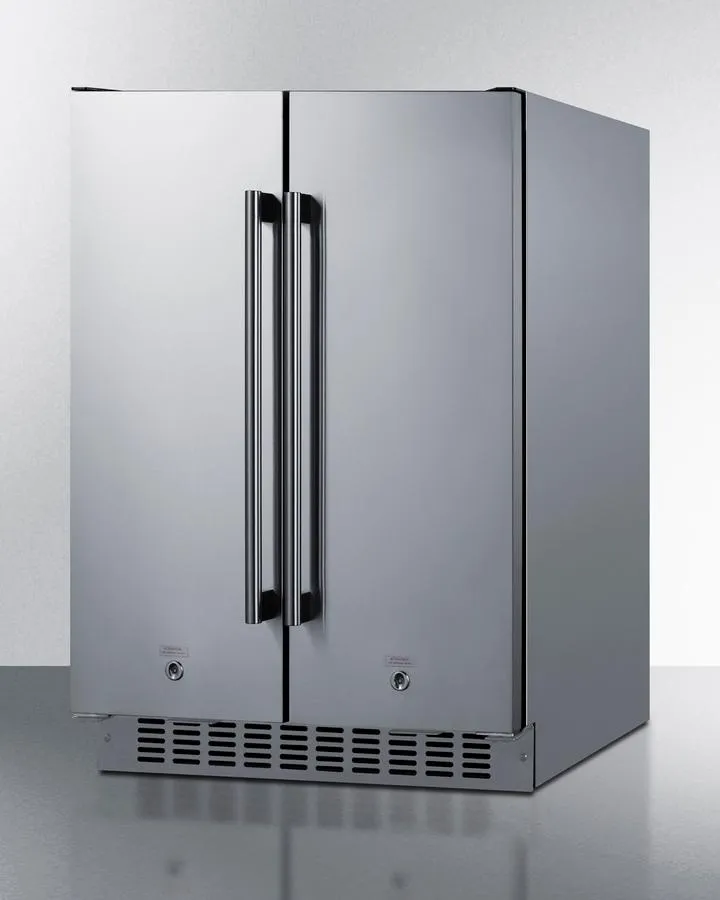 Summit FFRF24SSCSS 24 Wide Built-In Refrigerator-Freezer