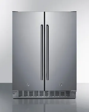 Summit FFRF24SSCSS 24 Wide Built-In Refrigerator-Freezer