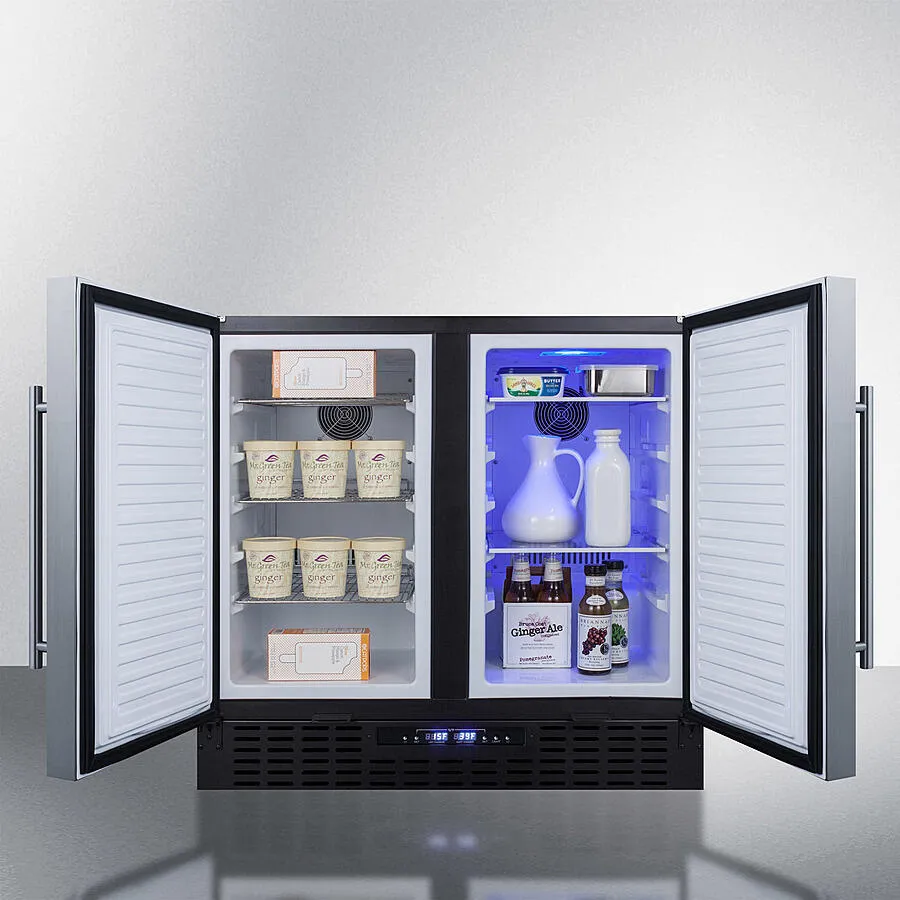 Summit FFRF36 36 Wide Built-In Refrigerator-Freezer