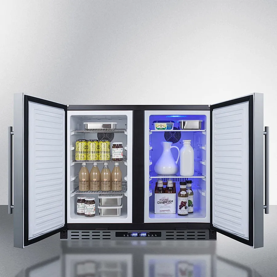 Summit FFRF36ADA 36 Wide Built-In Refrigerator-Freezer. Ada Compliant