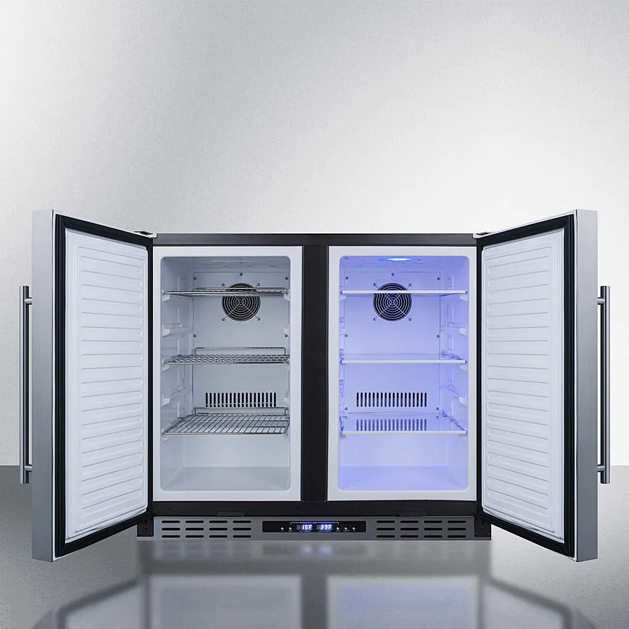 Summit FFRF36ADA 36 Wide Built-In Refrigerator-Freezer. Ada Compliant