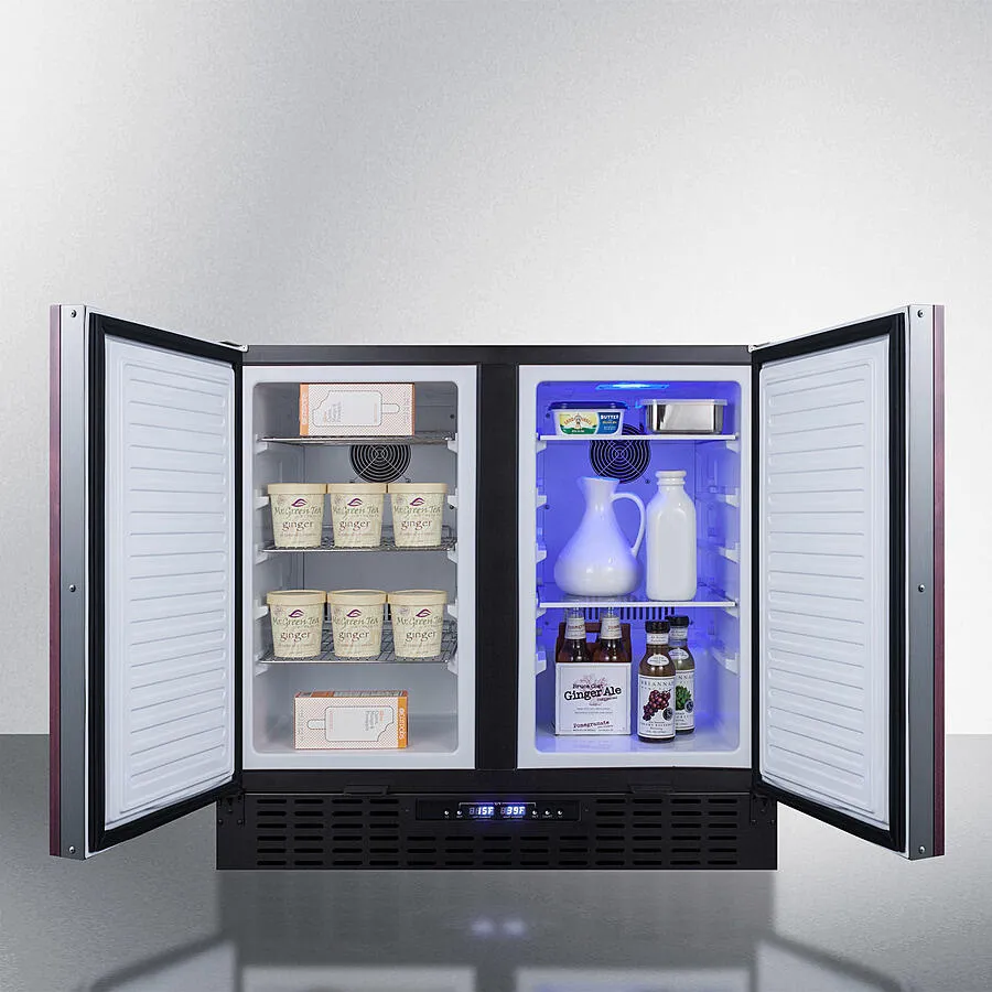 Summit FFRF36IF 36 Wide Built-In Refrigerator-Freezer