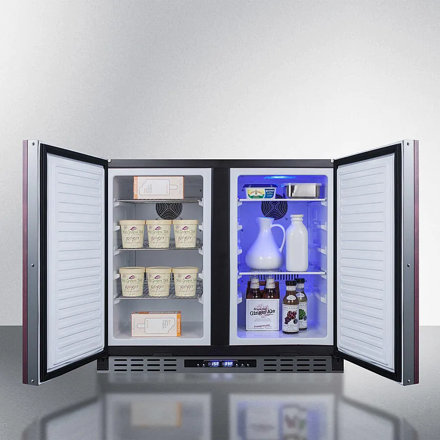Summit FFRF36IFADA 36 Wide Built-In Refrigerator-Freezer. Ada Compliant