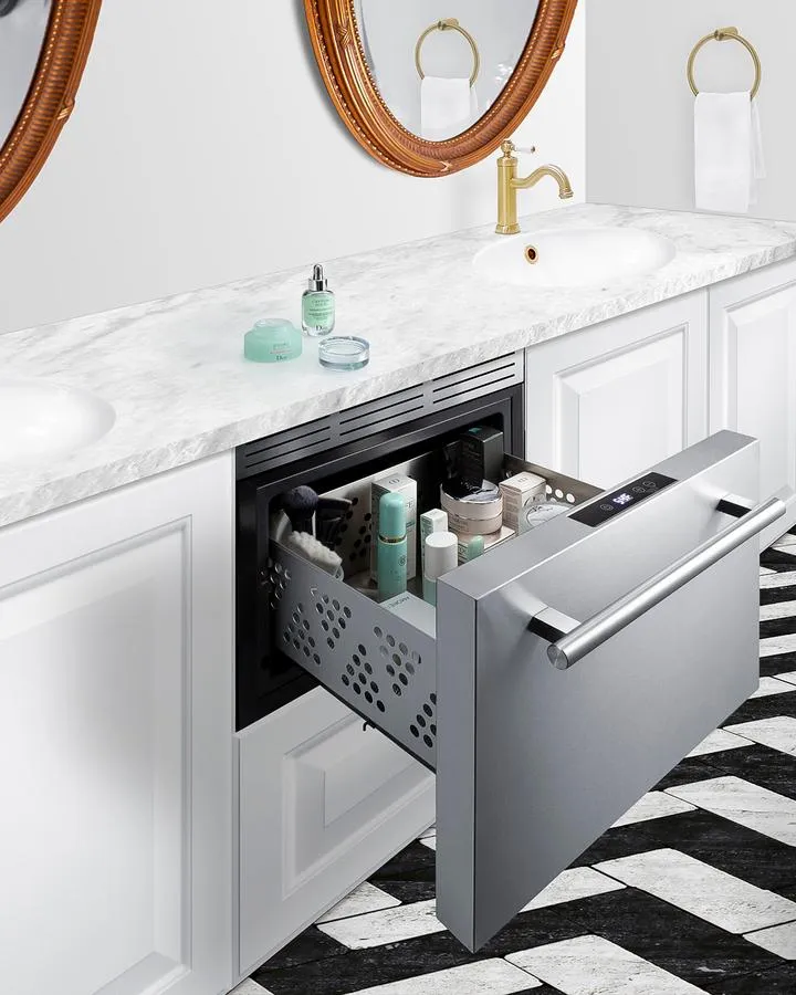 Summit LX1D 18 Wide Built-In Beautifridge Cosmetics Refrigerated Drawer