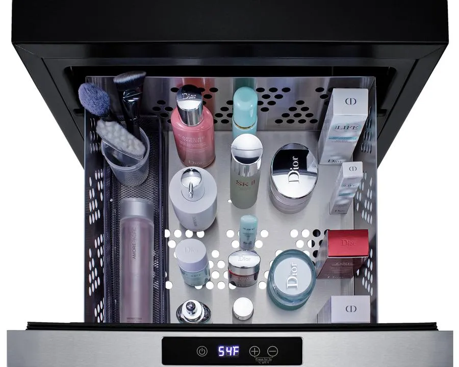 Summit LX1D 18 Wide Built-In Beautifridge Cosmetics Refrigerated Drawer