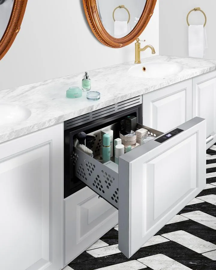 Summit LX1DPNR 18 Wide Built-In Beautifridge Cosmetics Refrigerated Drawer (Panel Not Included)