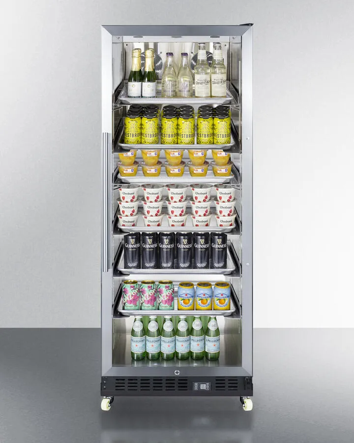 Summit SCR1156RI 24 Wide Mini Reach-In Beverage Center With Dolly