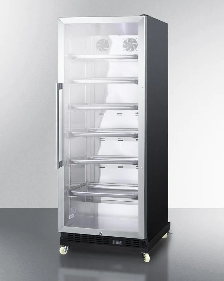 Summit SCR1156RI 24 Wide Mini Reach-In Beverage Center With Dolly