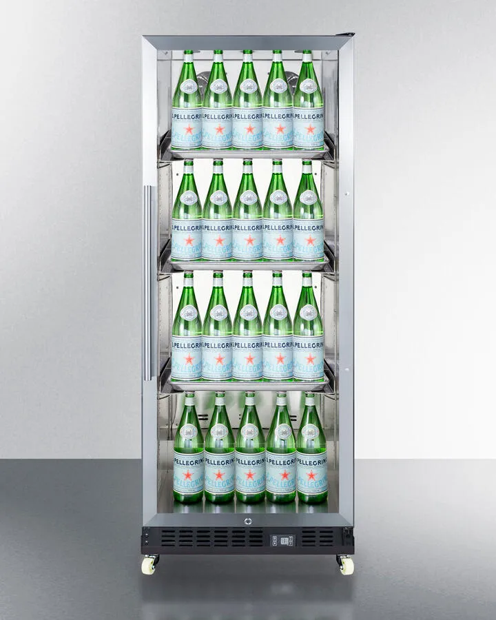 Summit SCR1156RI 24 Wide Mini Reach-In Beverage Center With Dolly