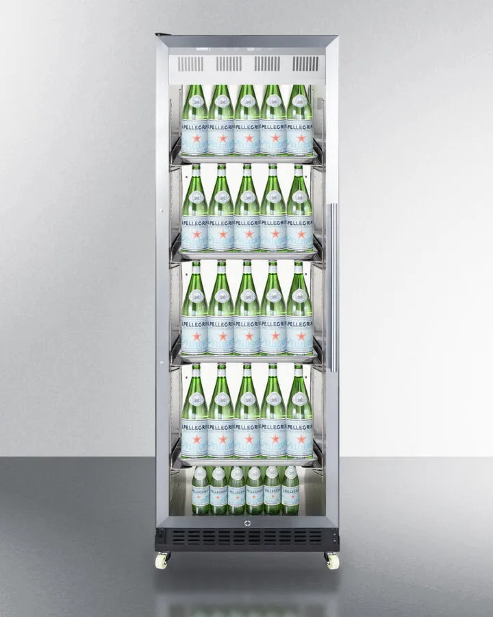 Summit SCR1401LHRI 24 Wide Mini Reach-In Beverage Center With Dolly
