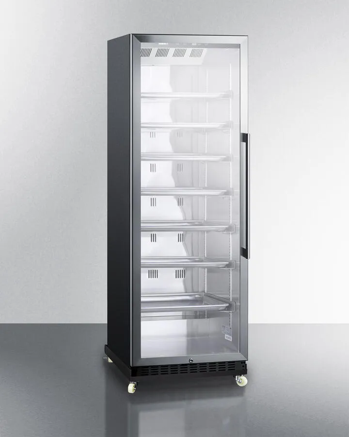Summit SCR1401LHRI 24 Wide Mini Reach-In Beverage Center With Dolly