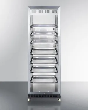 Summit SCR1401LHRICSS 24 Wide Mini Reach-In Beverage Center With Dolly