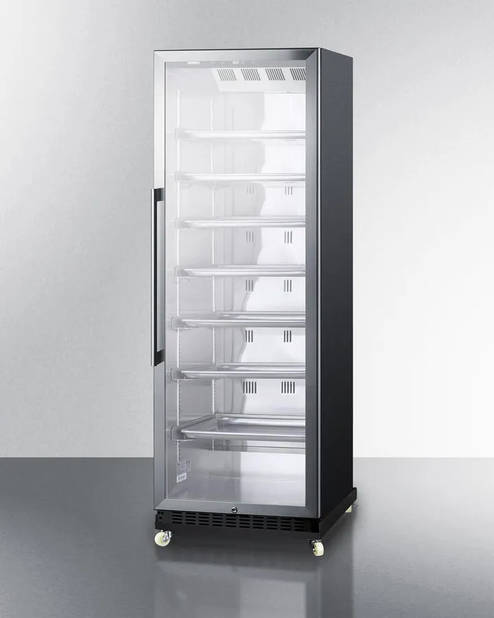 Summit SCR1401RI 24 Wide Mini Reach-In Beverage Center With Dolly