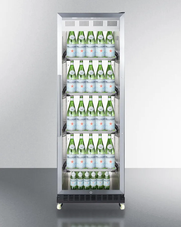 Summit SCR1401RI 24 Wide Mini Reach-In Beverage Center With Dolly
