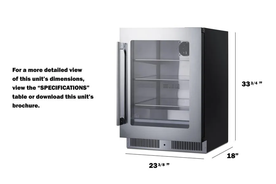 Summit SDHG2443 24 Wide Built-In Beverage Center