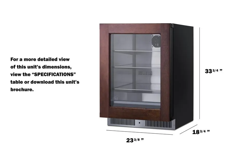 Summit SDHG2443PNR 24 Wide Built-In Beverage Center (Panel Not Included)