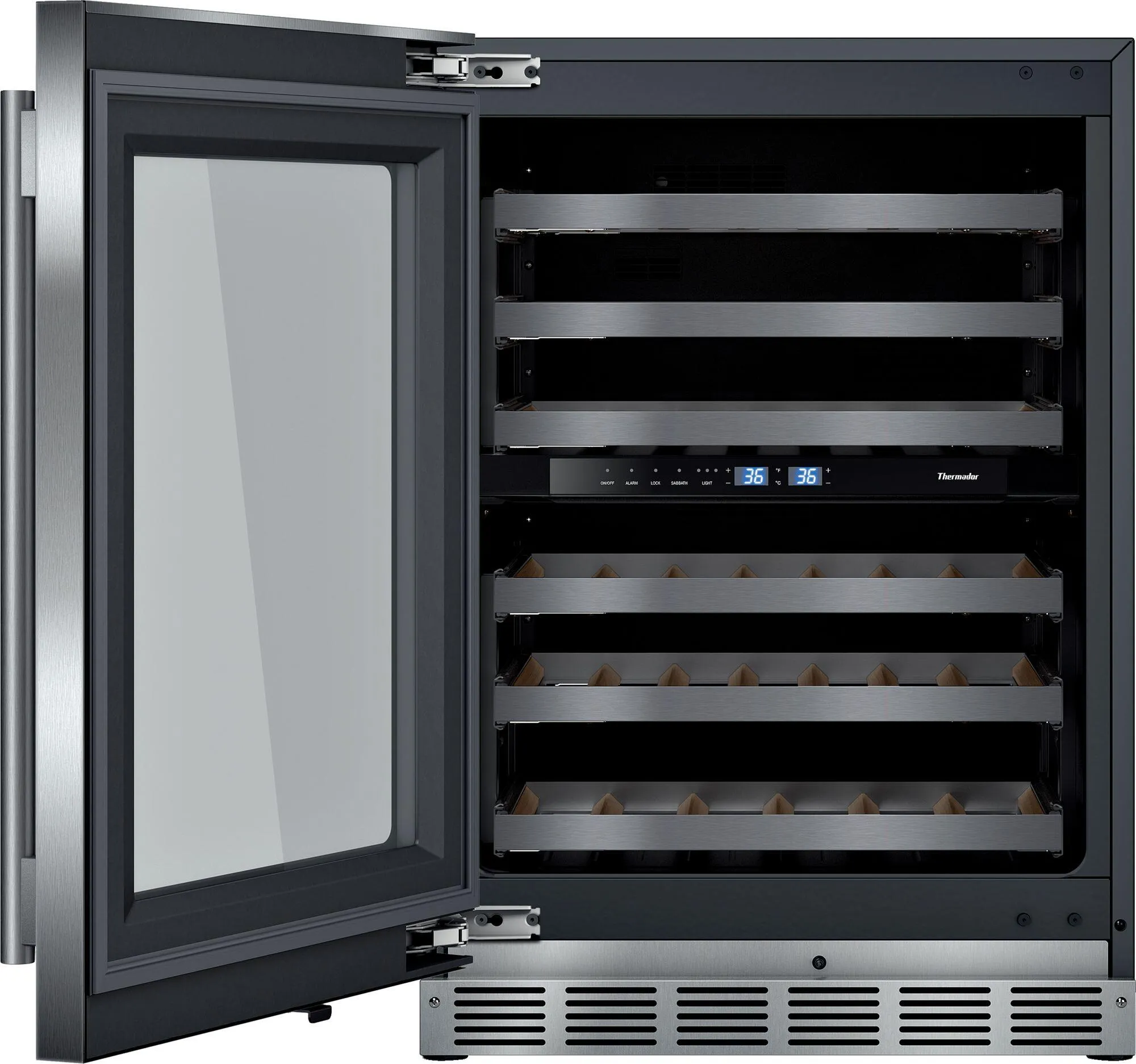 Thermador T24UW915LS Freedom Wine Cooler With Glass Door 24'' Professional T24Uw915Ls