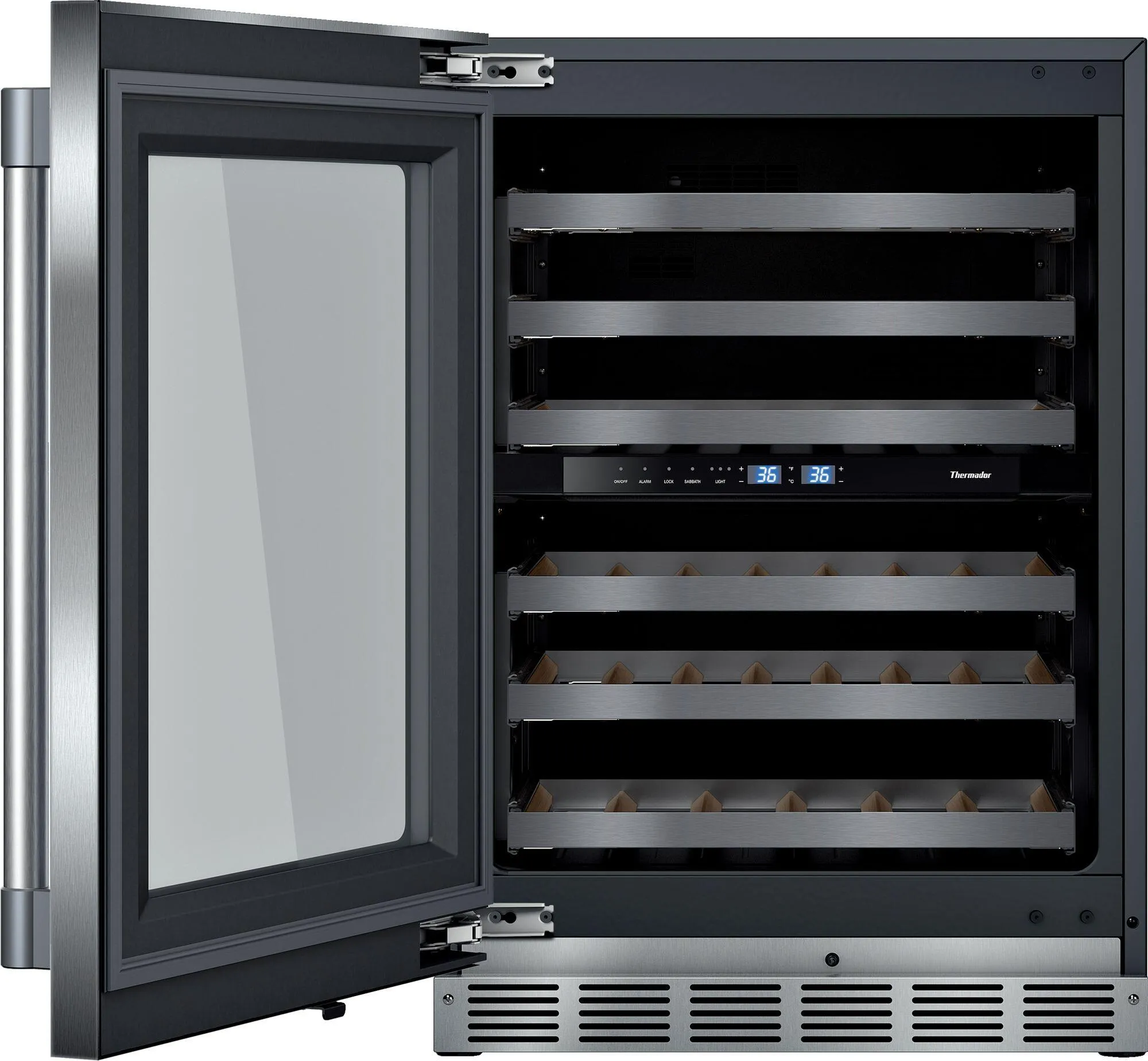 Thermador T24UW925LS Freedom Wine Cooler With Glass Door 24'' Professional T24Uw925Ls