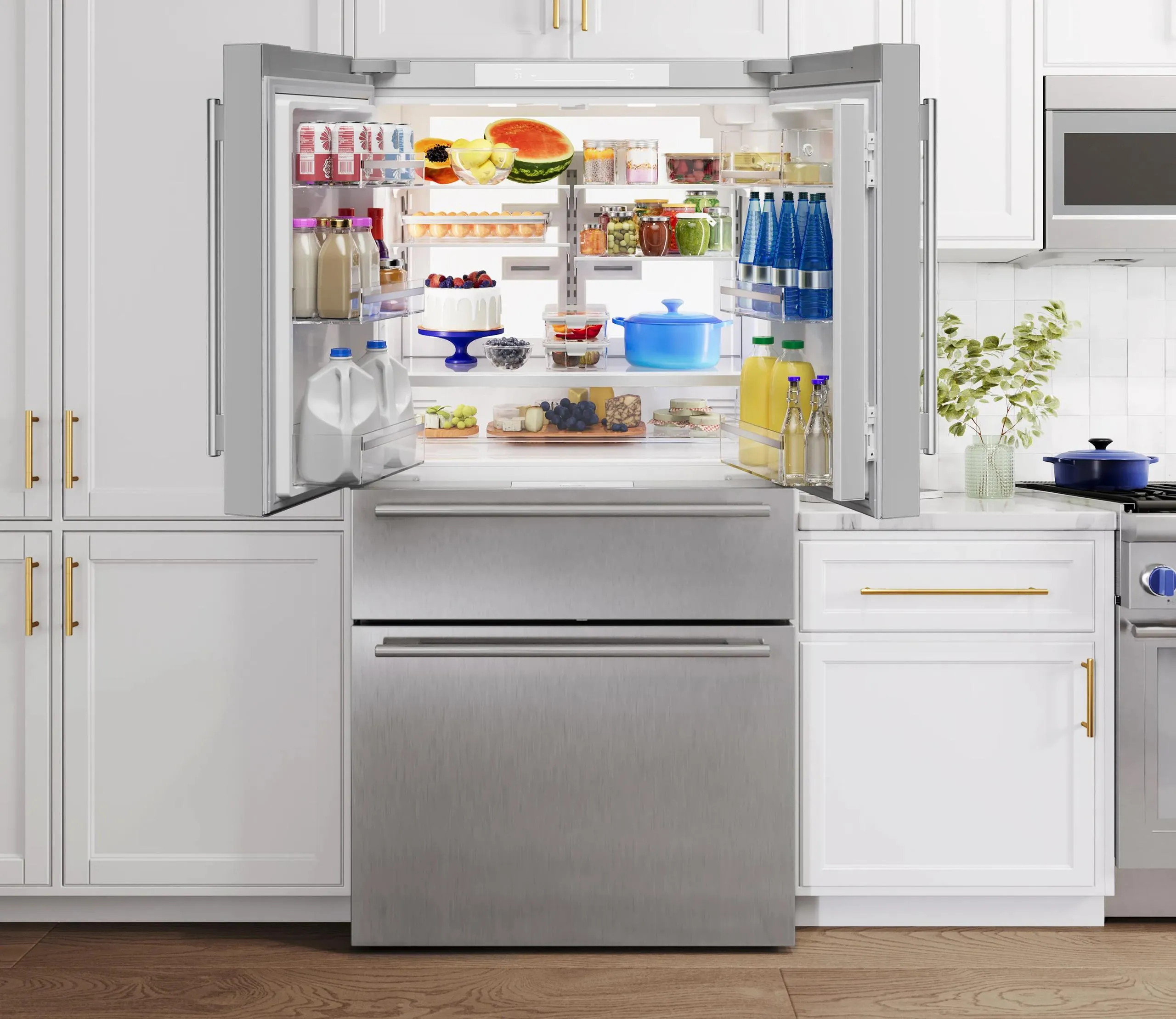 Thermador T36FL810NS Masterpiece Freestanding French Door Bottom Mount Refrigerator 36'' Masterpiece Stainless Steel