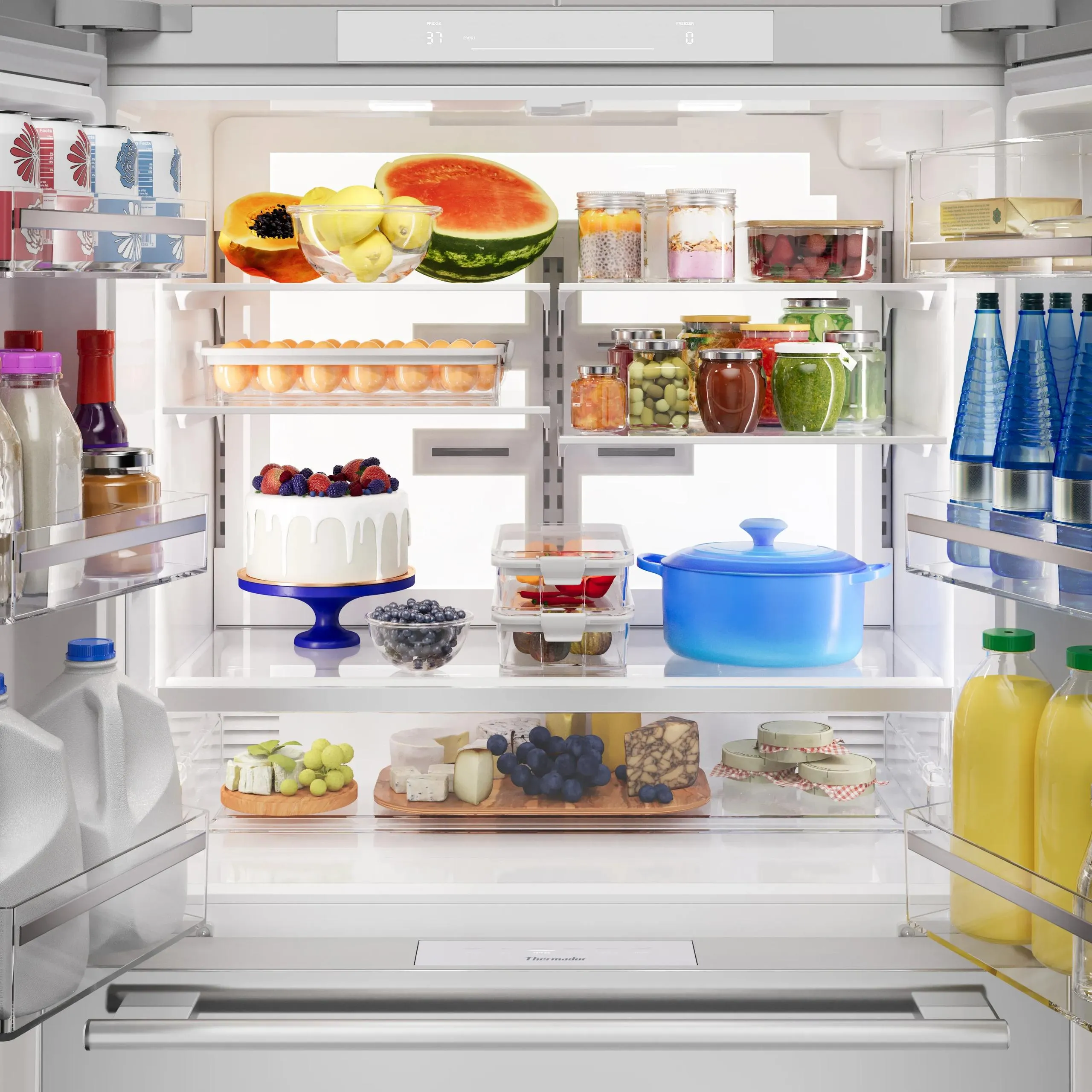 Thermador T36FL810NS Masterpiece Freestanding French Door Bottom Mount Refrigerator 36'' Masterpiece Stainless Steel