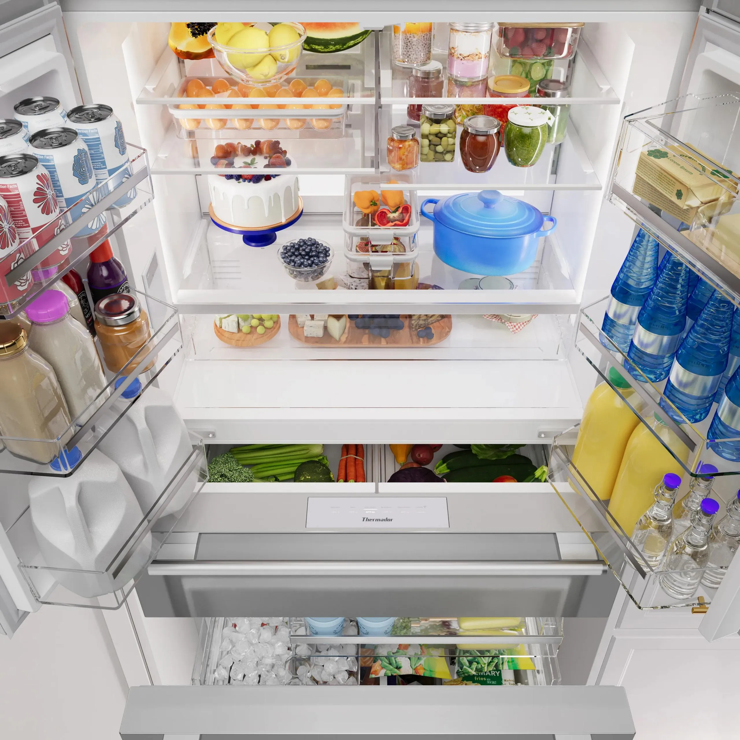 Thermador T36FL810NS Masterpiece Freestanding French Door Bottom Mount Refrigerator 36'' Masterpiece Stainless Steel