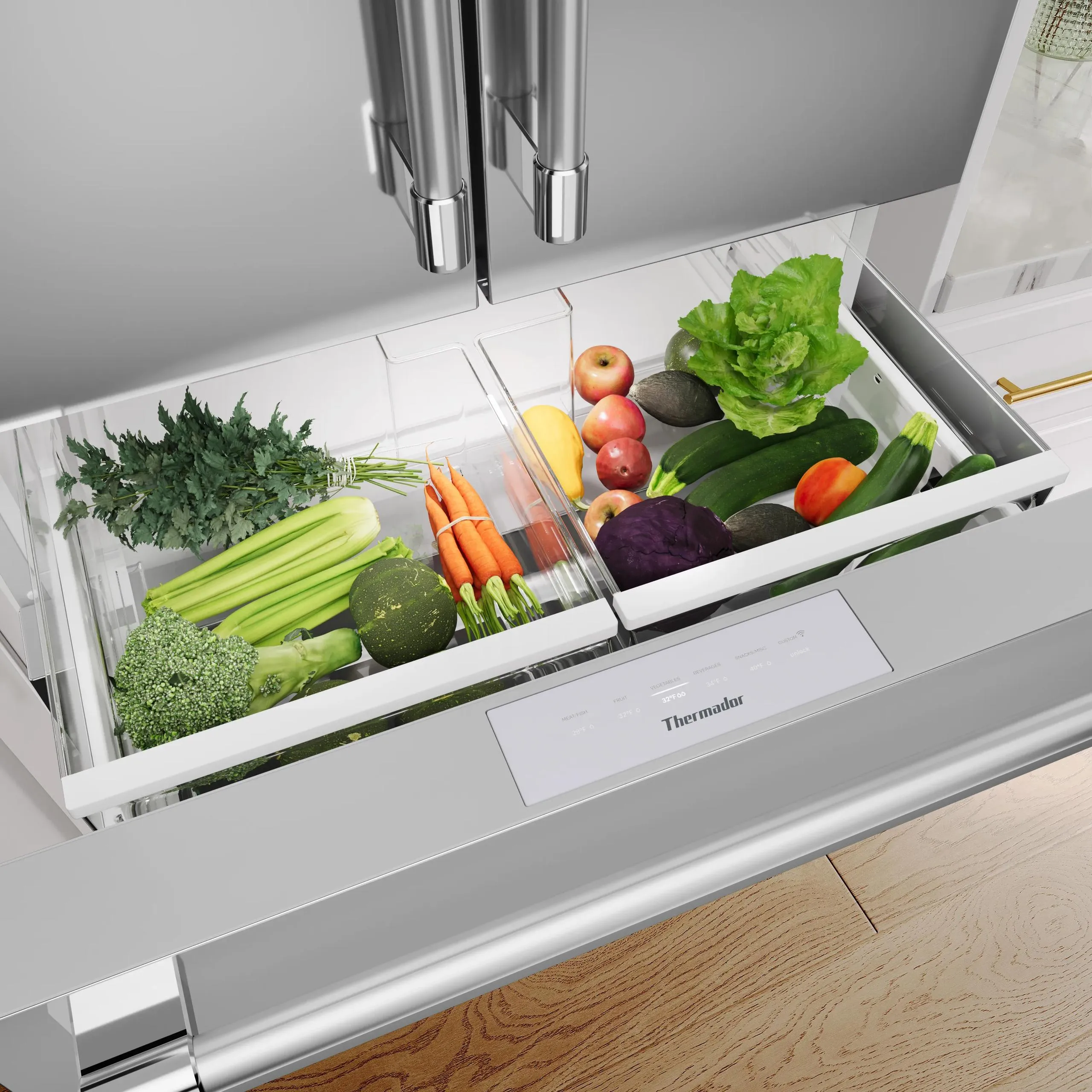 Thermador T36FL821NS Professional Freestanding French Door Bottom Mount Refrigerator 36'' Professional Stainless Steel