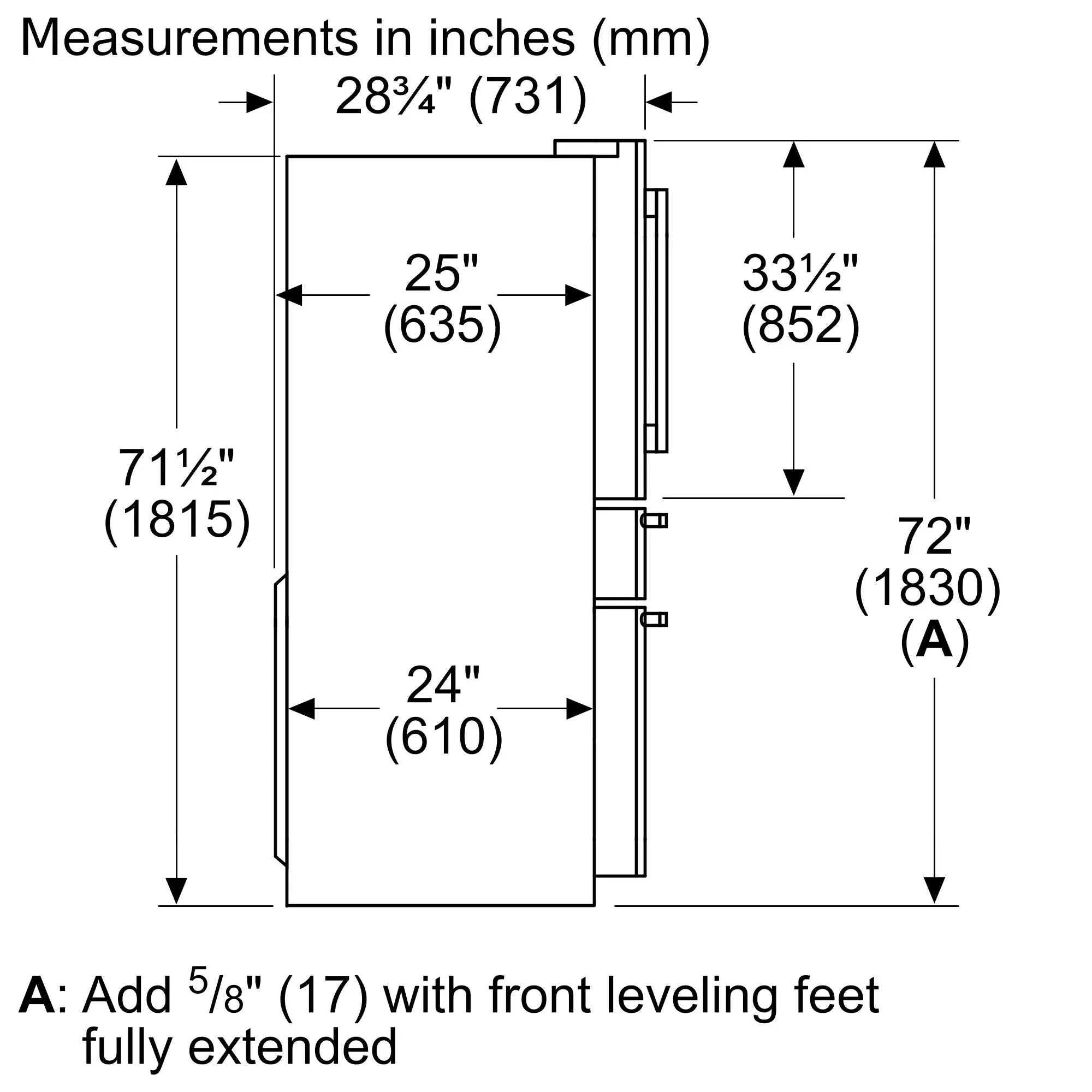 Thermador T36FL821NS Professional Freestanding French Door Bottom Mount Refrigerator 36'' Professional Stainless Steel