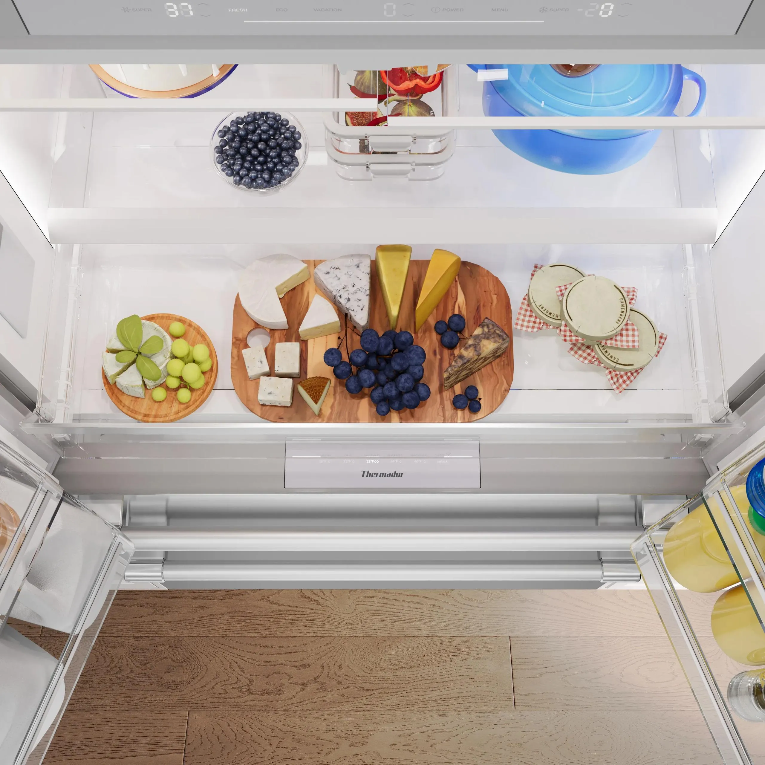 Thermador T36FL821NS Professional Freestanding French Door Bottom Mount Refrigerator 36'' Professional Stainless Steel