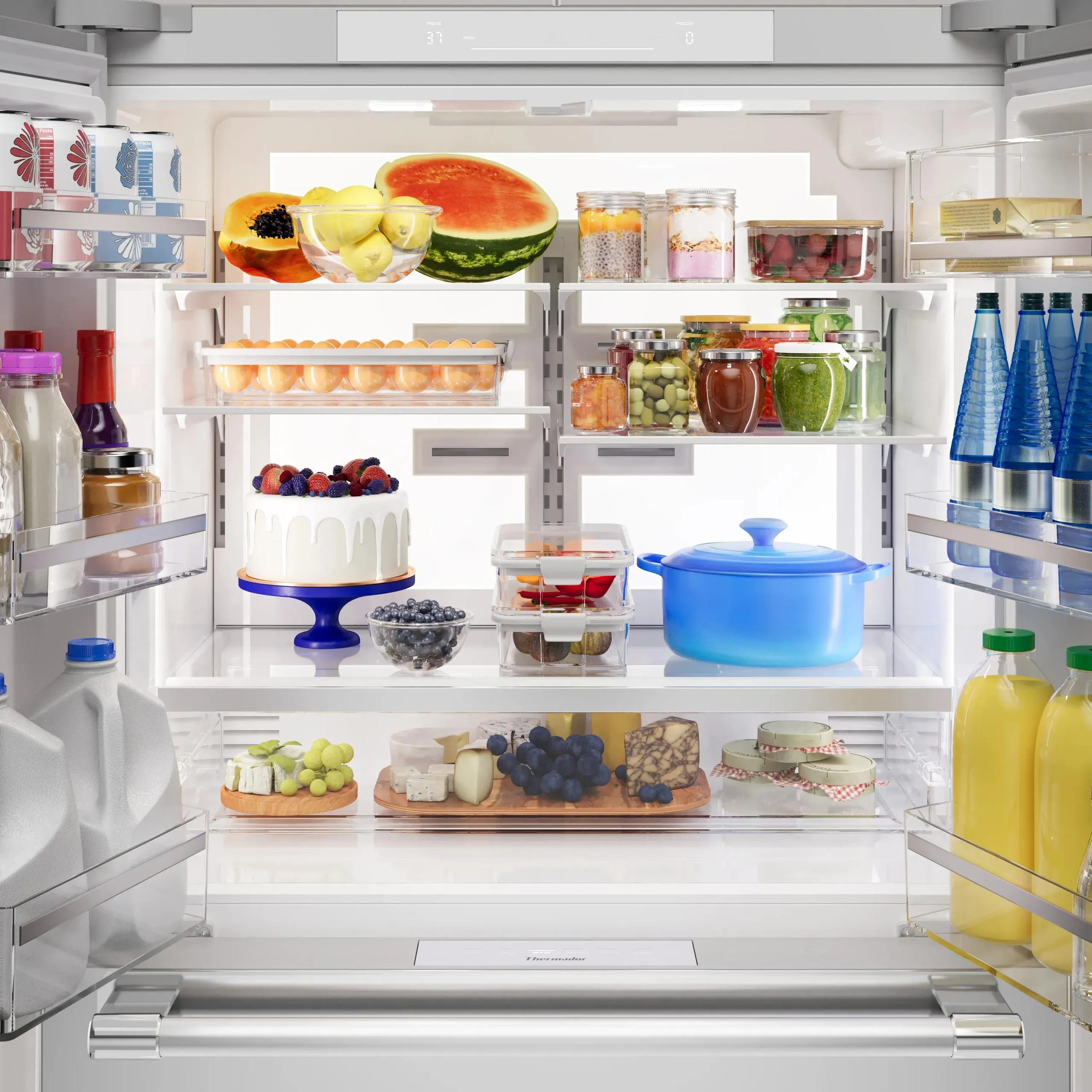 Thermador T36FL821NS Professional Freestanding French Door Bottom Mount Refrigerator 36'' Professional Stainless Steel
