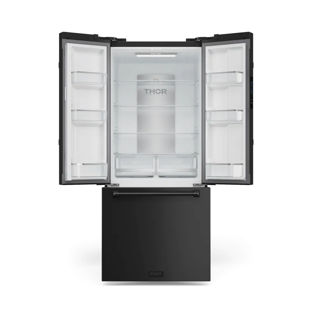 Thor Kitchen RF3017FFD00 30 Inch 17.7 Cu Ft French Door Counter Depth Refrigerator With Ice Maker In Black Gordon Ramsay Series - Rf3017Ffd00