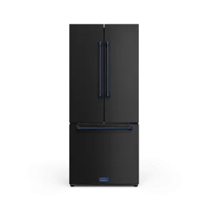 Thor Kitchen RF3017FFD00BLU 30 Inch 17.7 Cu Ft French Door Counter Depth Refrigerator With Ice Maker In Black/Navy Blue Gordon Ramsay Series - Rf3017Ffd00-Blu