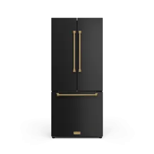 Thor Kitchen RF3017FFD00BRZ 30 Inch 17.7 Cu Ft French Door Counter Depth Refrigerator With Ice Maker In Black/Bronze Gordon Ramsay Series - Rf3017Ffd00-Brz
