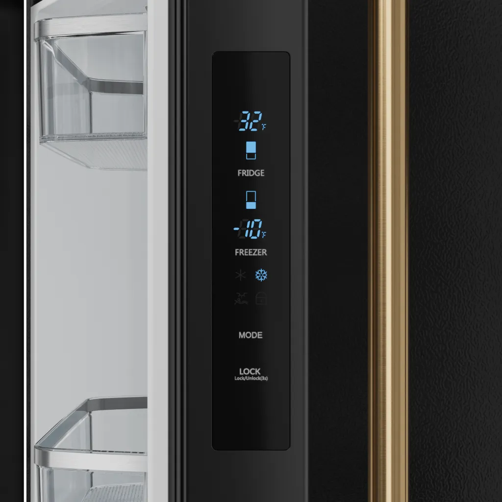 Thor Kitchen RF3017FFD00BRZ 30 Inch 17.7 Cu Ft French Door Counter Depth Refrigerator With Ice Maker In Black/Bronze Gordon Ramsay Series - Rf3017Ffd00-Brz