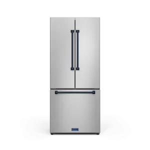 Thor Kitchen RF3017FFD99BLU 30 Inch 17.7 Cu Ft French Door Counter Depth Refrigerator With Ice Maker In Stainless Steel/Navy Blue Gordon Ramsay Series - Rf3017Ffd99-Blu