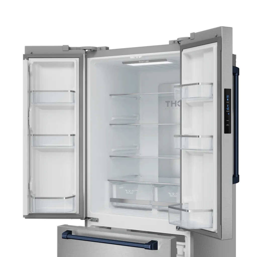 Thor Kitchen RF3017FFD99BLU 30 Inch 17.7 Cu Ft French Door Counter Depth Refrigerator With Ice Maker In Stainless Steel/Navy Blue Gordon Ramsay Series - Rf3017Ffd99-Blu