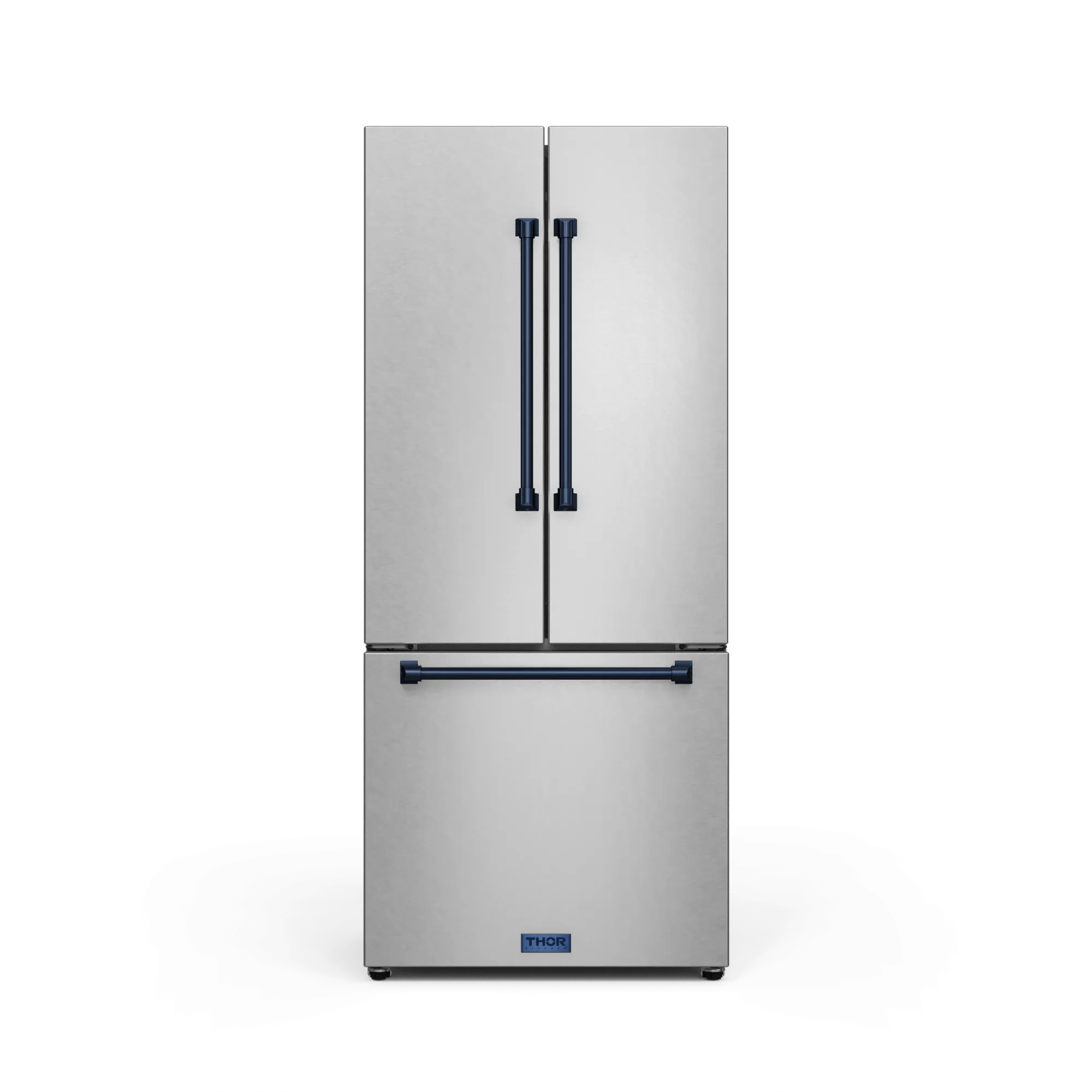 Thor Kitchen RF3017FFD99BLU 30 Inch 17.7 Cu Ft French Door Counter Depth Refrigerator With Ice Maker In Stainless Steel/Navy Blue Gordon Ramsay Series - Rf3017Ffd99-Blu