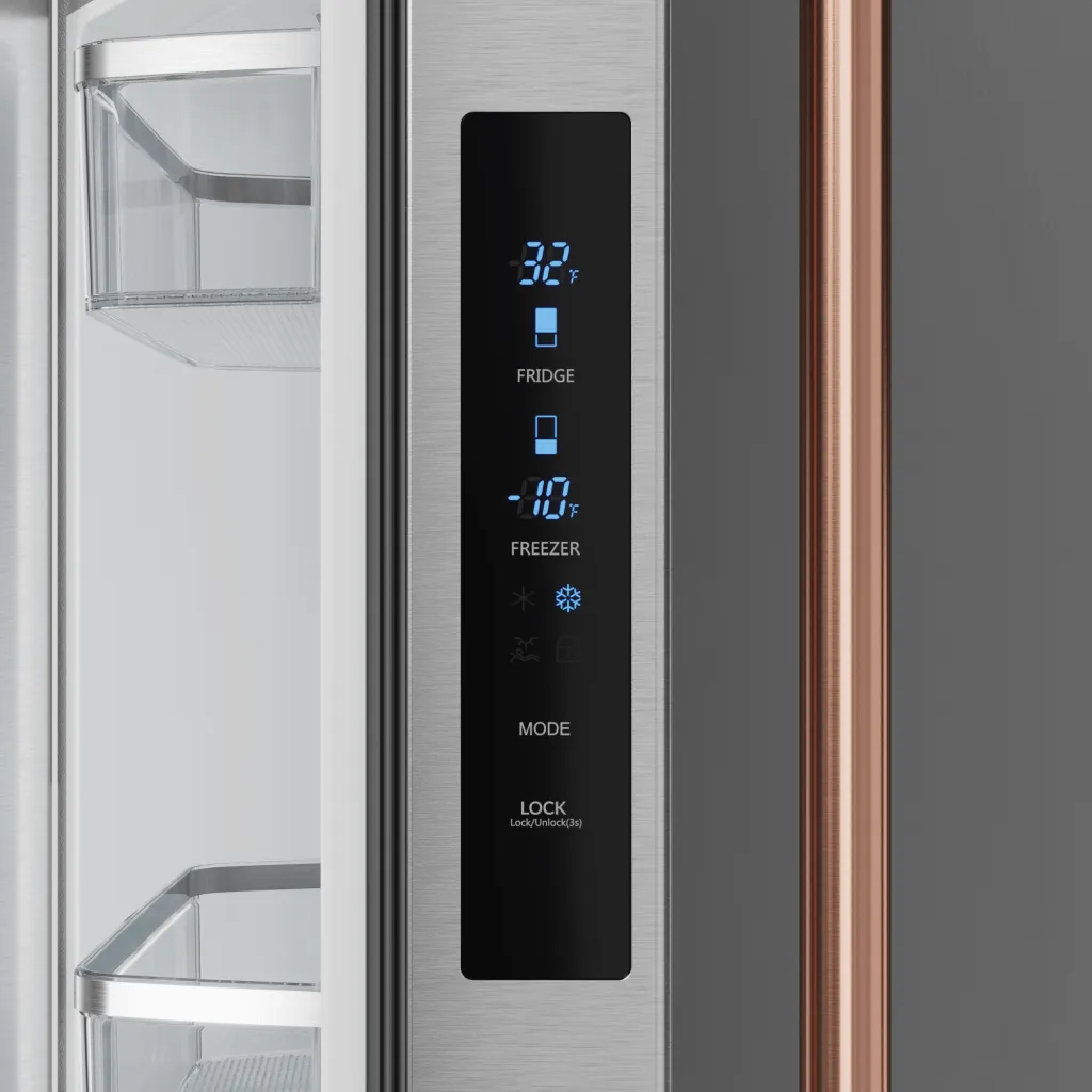 Thor Kitchen RF3017FFD99RSG 30 Inch 17.7 Cu Ft French Door Counter Depth Refrigerator With Ice Maker In Stainless Steel/Rose Gold Gordon Ramsay Series - Rf3017Ffd99-Rsg