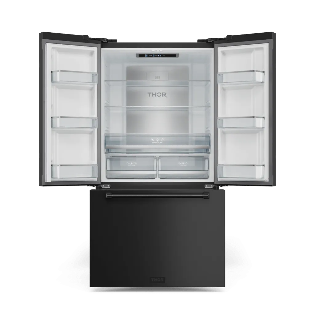 Thor Kitchen RF3621CTD00 36 Inch 20.3 Cu Ft French Door Counter Depth Refrigerator With Ice Maker In Black Gordon Ramsay Series - Rf3621Ctd00