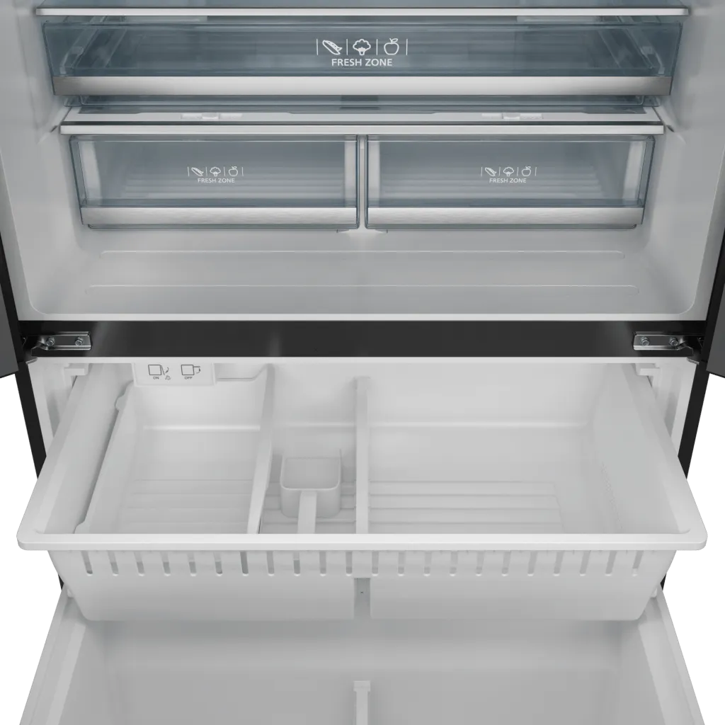 Thor Kitchen RF3621CTD00SS 36 Inch 20.3 Cu Ft French Door Counter Depth Refrigerator With Ice Maker In Black/Stainless Steel Gordon Ramsay Series - Rf3621Ctd00-Ss